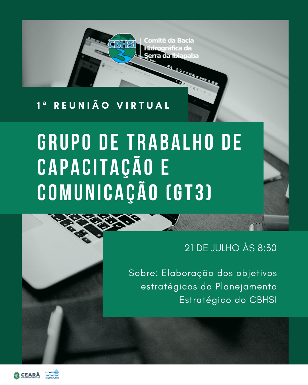 1ª Reunião virtual com o Grupo de Trabalho de Capacitação e Comunicação (GT3)